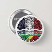 Congolese Franse boomkorren Flag Ronde Button 5,7 Cm (Voorkant /achterkant)