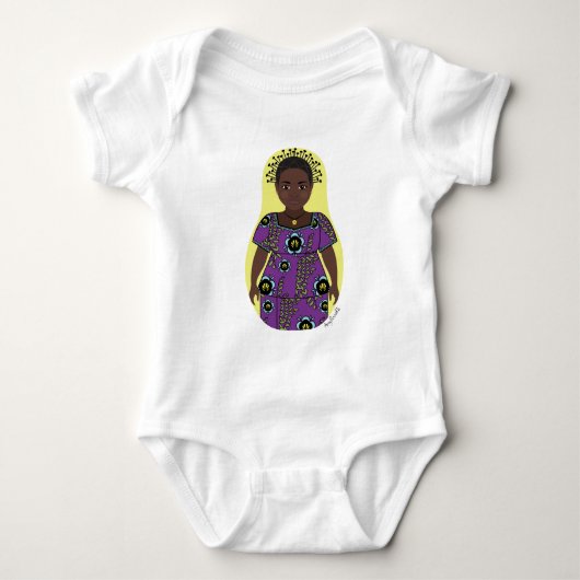 Congolese Matryoshka Baby Body Romper (Voorkant)
