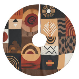 Congolese motifs background grid kerstboom rok