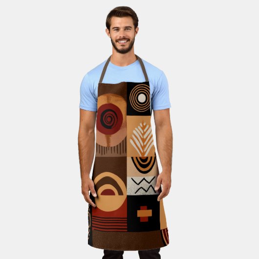 Congolese motifs background grid schort (Gedragen)