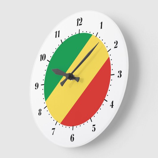 Congolese vlag grote klok (Hoek)