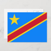 Congolese Vlag, Vlag van Congo Briefkaart (Voorkant / Achterkant)