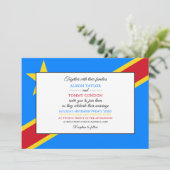 Congolese vlag, vlag van Congo Huwelijk Kaart (Staand voorkant)