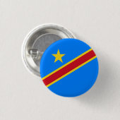 Congolese Vlag, Vlag van Congo Ronde Button 3,2 Cm (Voorkant /achterkant)