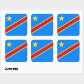 Congolese Vlag, Vlag van Congo Vierkante Sticker (Vel)
