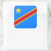 Congolese Vlag, Vlag van Congo Vierkante Sticker (Tas)