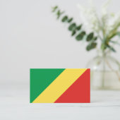 Congolese Vlag, Vlag van de Republiek Congo Visitekaartje (Staand voorkant)