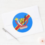 Congolese Vlag & Wapen, Vlag van Congo Ronde Sticker (Envelop)