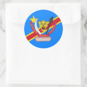 Congolese Vlag & Wapen, Vlag van Congo Ronde Sticker (Tas)