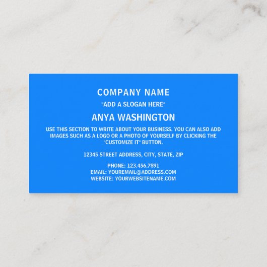 Congolese Vlag & Wapen, Vlag van Congo Visitekaartje (Achterkant)