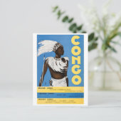 Congovintage-Poster teruggezet Briefkaart (Staand voorkant)