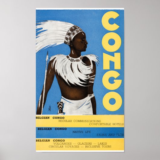 Congovintage-Poster teruggezet Poster (Voorkant)