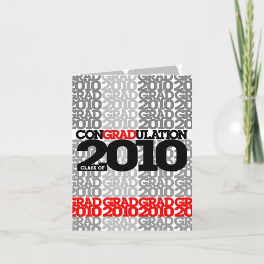 conGRADulaties Klasse van 2010 Rode Kaart (Voorkant)