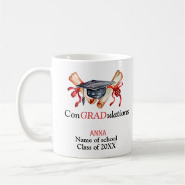 ConGRADulations, gepersonaliseerde Afstuderen Gift Koffiemok