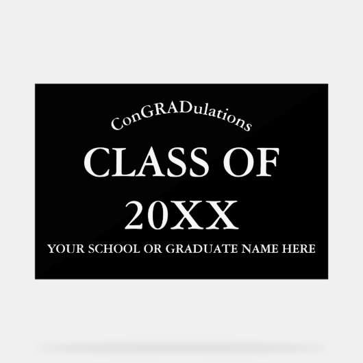 ConGRADuleringen Acryl Bord (Voorkant)