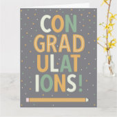 ConGRADuleringen Afstuderen Folded Wenskaart Kaart (Gele Bloem)