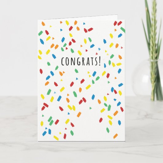 CONGRATEN CONFETTI KAART (Voorkant)
