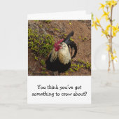 CONGRATEN. KAART/ROOSTER/IETS OM OVER TE KROKEN KAART (Gele Bloem)