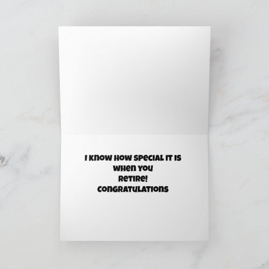 CONGRATEN OP UW **RETIREERING** KAART (Binnen)