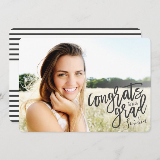 CONGRATEN VOOR ONS AFSTUDEERDER SCRIPT AFSTUDEREN AANKONDIGING (Voorkant / Achterkant)