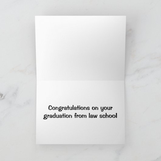 CONGRATEN **WETTELIJK SCHOOL-AFSTUDEREN** KAART (Binnen)