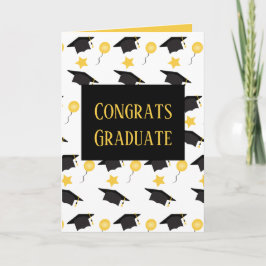 Congrates Afstuderen het Patroon van het Pet van b Kaart