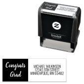 Congraties Afstuderen het Eenvoudige Adres van de  Zelfinktende Stempel (In situ)