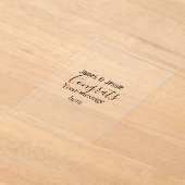 Congrats add name message wedding newly wed couple acryl uitnodigingen (Laagn)