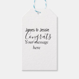 Congrats add name message wedding newly wed couple cadeaulabel