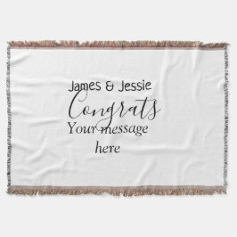 Congrats add name message wedding newly wed couple deken