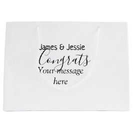 Congrats add name message wedding newly wed couple groot cadeauzakje