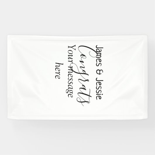 Congrats add name message wedding newly wed couple spandoek (Horizontaal)