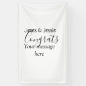 Congrats add name message wedding newly wed couple spandoek (Verticaal)