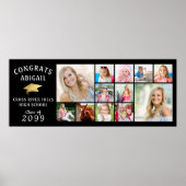 CONGRATS AFSTUDEERDER 12 Photo Collage Gold Pet Ba Poster (Voorkant)
