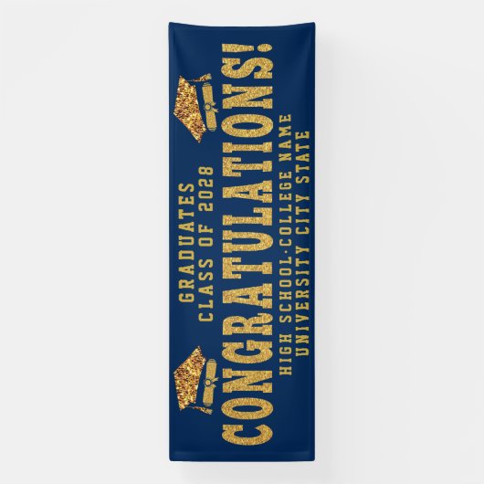 CONGRATS AFSTUDEERDER Custom School Afstuderen Cer Spandoek (Verticaal)