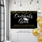 CONGRATS AFSTUDEERDER Gold Confetti Script Custom  Poster