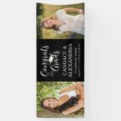 CONGRATS AFSTUDEERDERS 2 Foto's Script Uw kleur Spandoek (Verticaal)