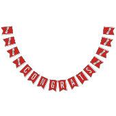 CONGRATS Afstuderen 2025 Wit Diploma Vlaggetjes (Alle)