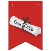 CONGRATS Afstuderen 2025 Wit Diploma Vlaggetjes (Tweede vlag)