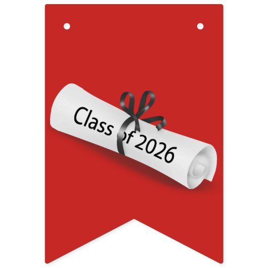 CONGRATS Afstuderen 2025 Wit Diploma Vlaggetjes (Tweede vlag)