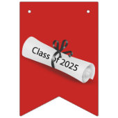 CONGRATS Afstuderen 2025 Wit Diploma Vlaggetjes (Tweede vlag)