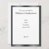 Congrats Afstuderen Diploma Afstuderen pet Uitnodi Kaart (Achterkant)