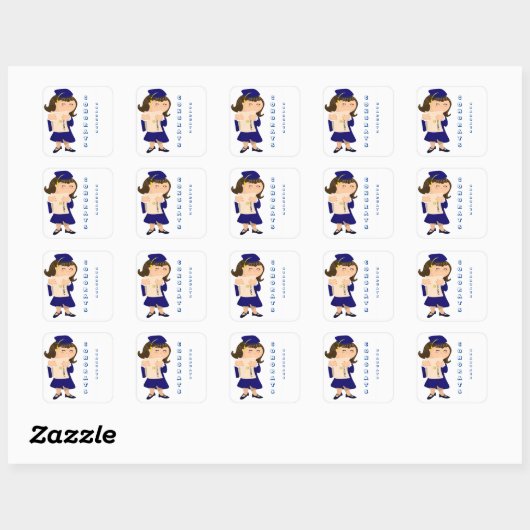 Congrats Afstuderen Girl Stickers (Vel)