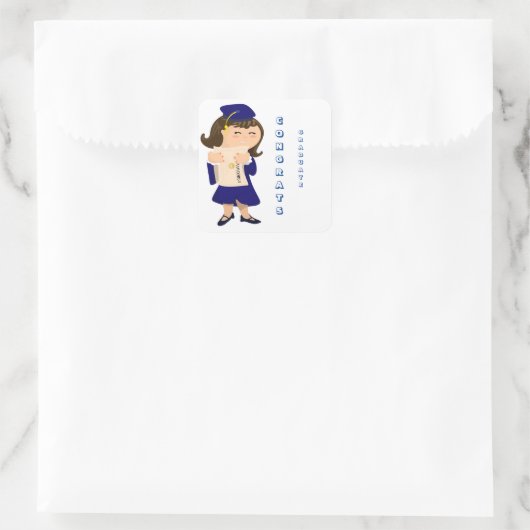 Congrats Afstuderen Girl Stickers (Tas)