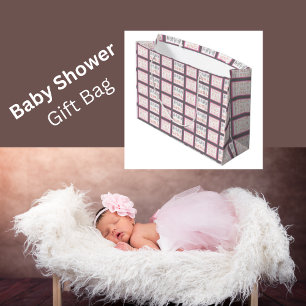 Congrats Baby Meisje Roze Patroon Groot Cadeauzakje