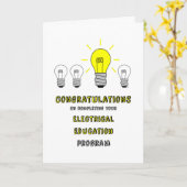 Congrats bij de ElektroVoltooiing van het Kaart (Gele Bloem)