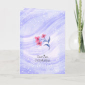 Congrats Blue and Pink Floral Celebration Card Kaart (Achterkant)