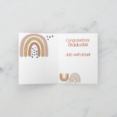 Congrats Boho Afstuderen Rainbows Kaart (Binnen)