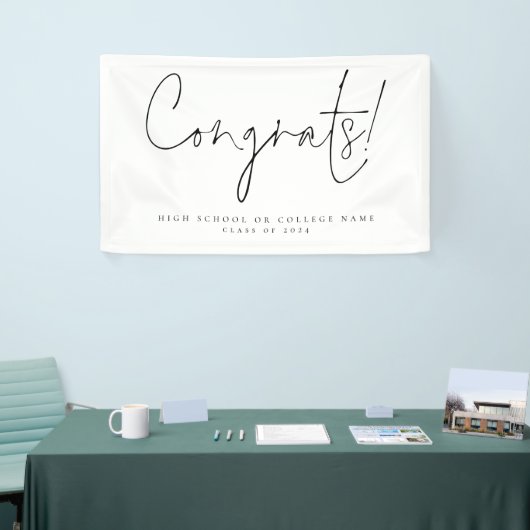 Congrats Class 2024 Script College Afstudeerder Spandoek (Beurs)