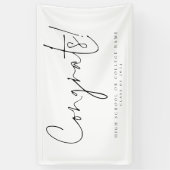 Congrats Class 2024 Script College Afstudeerder Spandoek (Verticaal)